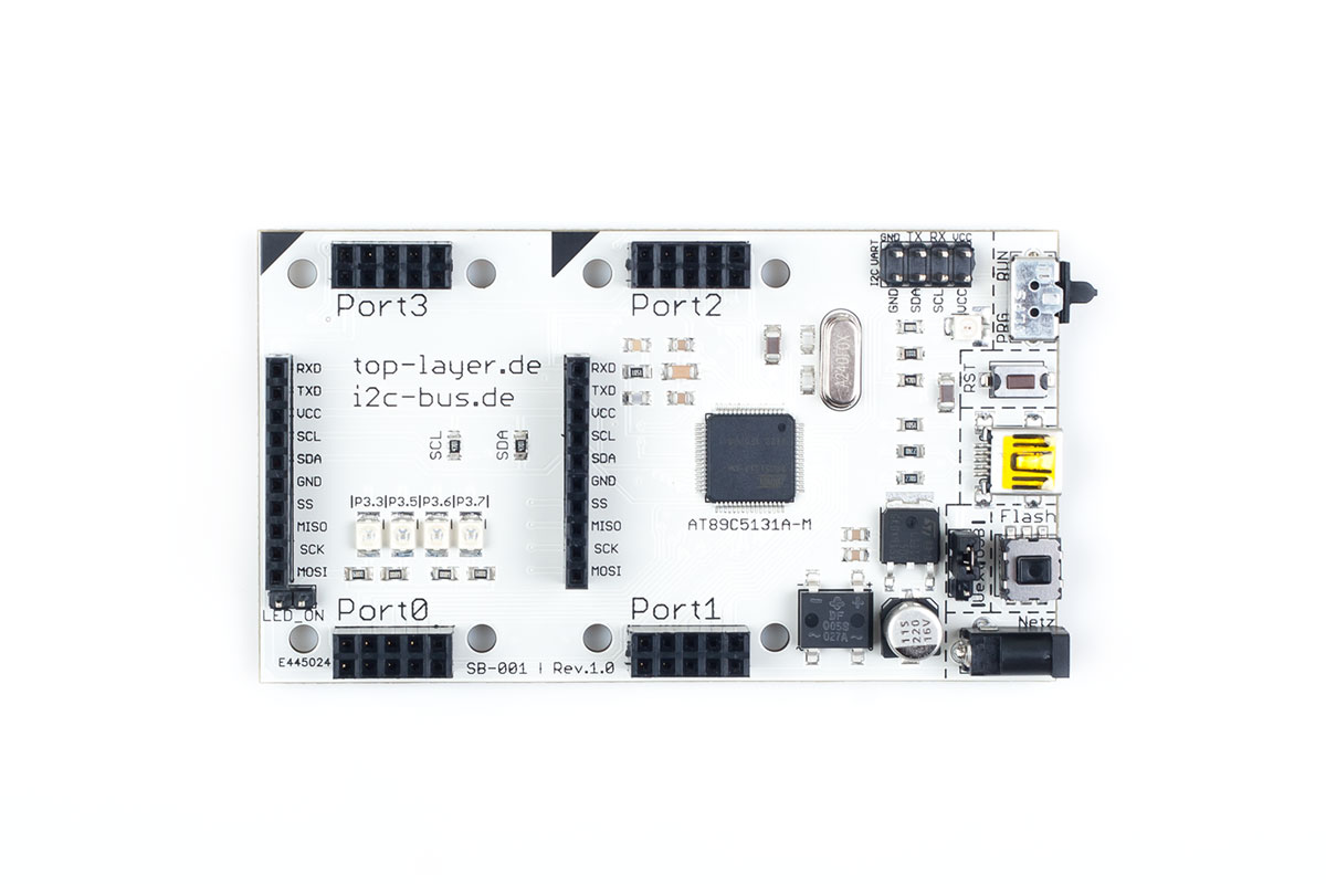 stack2Learn SB-001 V1.00: 8051 Mikrocontrollerboard mit AT89C513